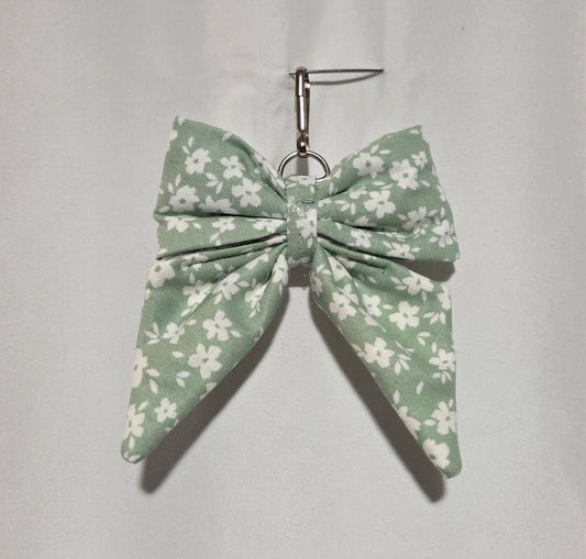 Puff bow key chain