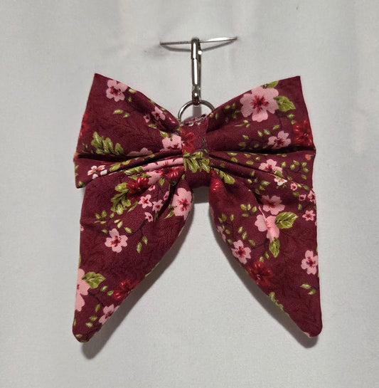 Puff bow keychain