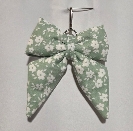 Puff bow key chain