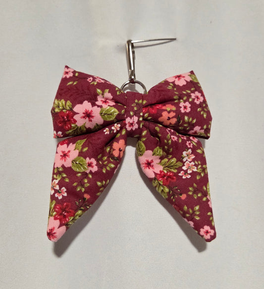 Puff bow keychain
